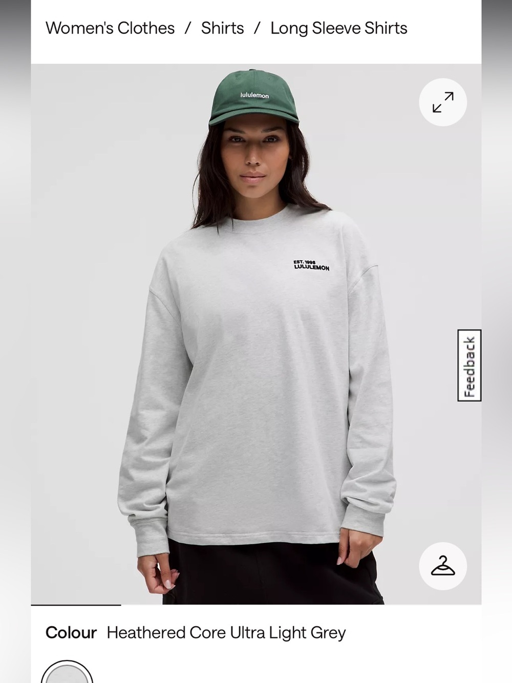 Lululemon Heavyweight Cotton Crewneck Long-Sleeve Shirt
